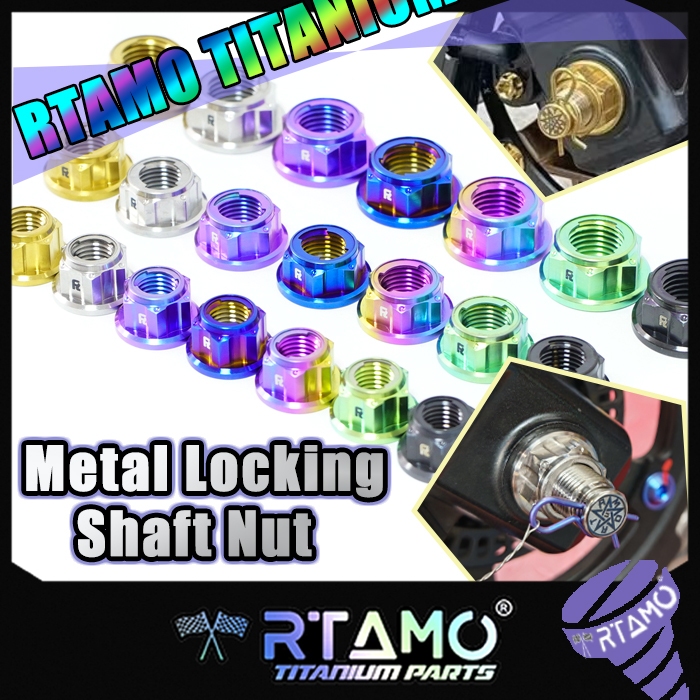 RTAMO Titanium Gr5 M10 M12 M14 Metal Lock Front Nut Fit Xmax Nmax CNC Flower Nut