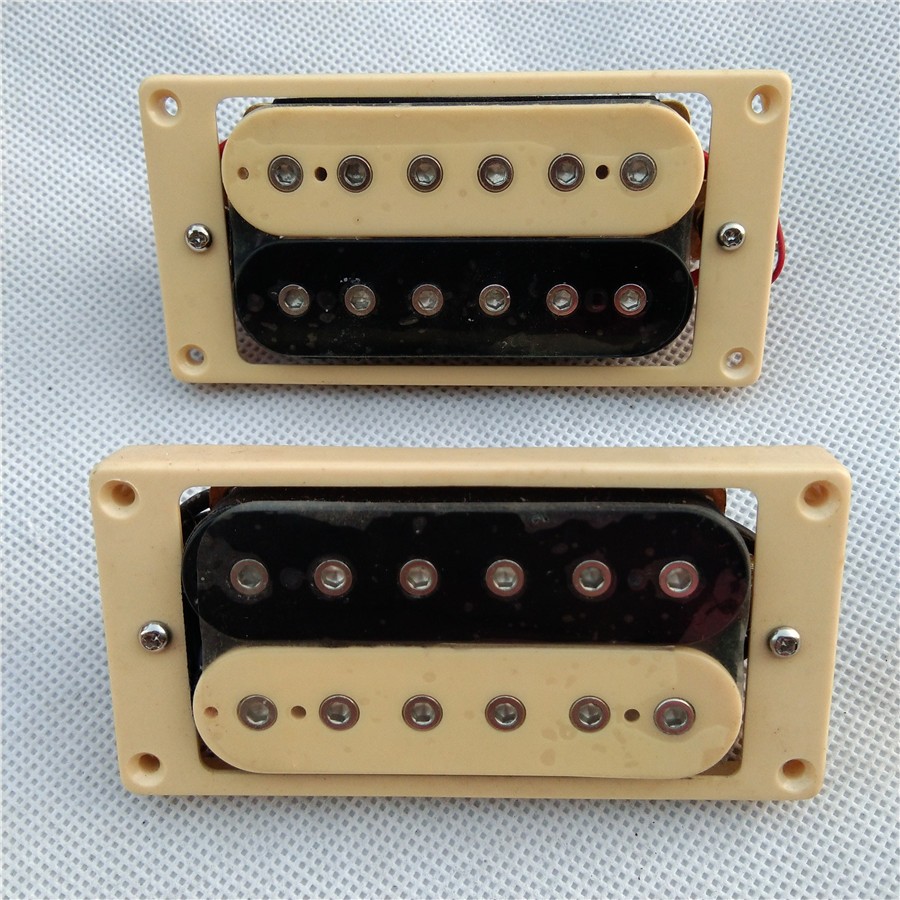 2PCS สีเหลืองสีดํา zebra สีภายในหกเหลี่ยม dew point กีตาร์ไฟฟ้ารถกระบะ,คอและสะพานรถกระบะ Made IN Kor