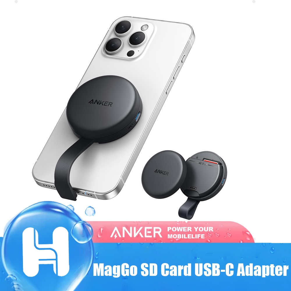 อะแดปเตอร์ Anker MagGo USB-C, เครื่องอ่านการ์ด SD เครื่องอ่านการ์ดหน่วยความจําแบบพกพาพร้อมการถ่ายโอน