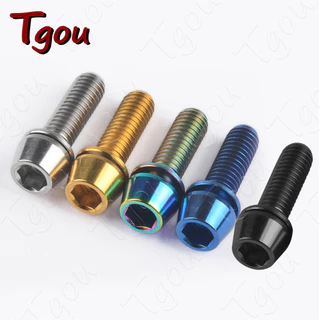 Tgou สลักเกลียวไทเทเนียม M6x16 18 20 มม. พร้อมสกรูหัวน็อต สําหรับดิสก์เบรกจักรยาน