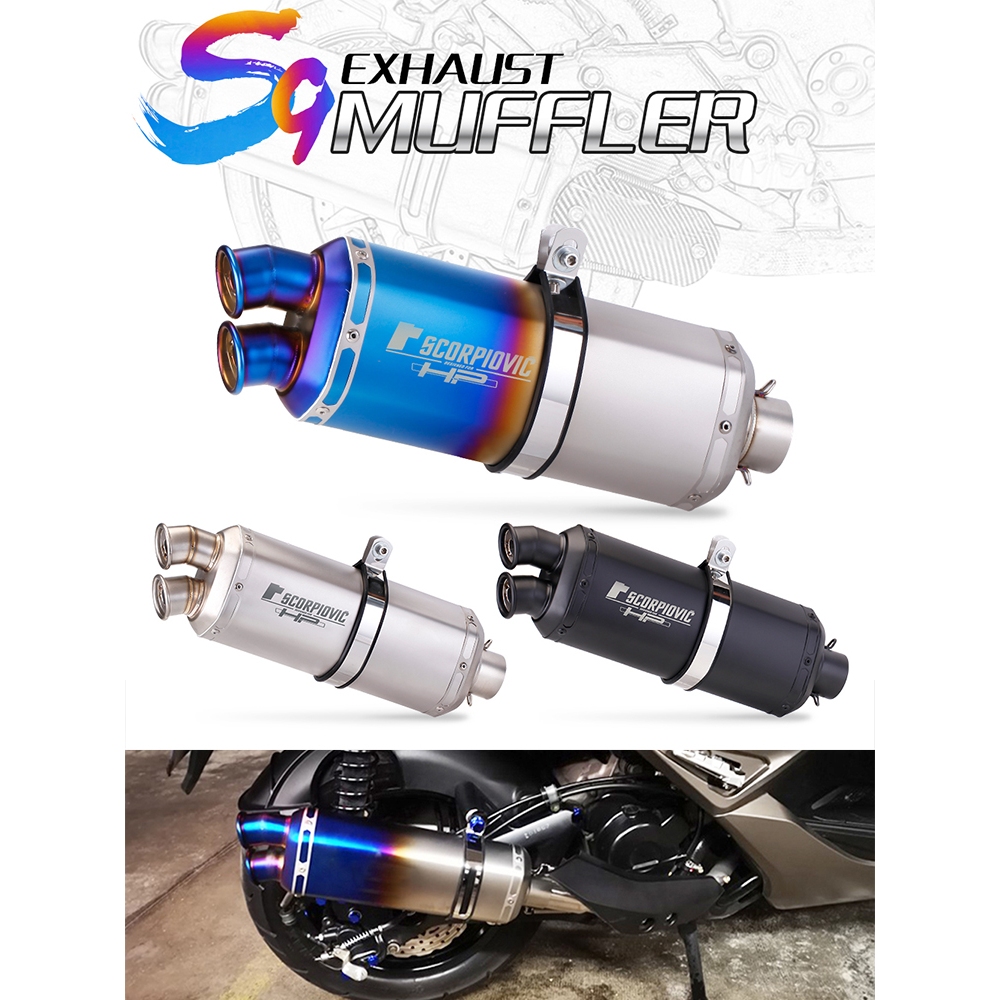 51 มม.รถจักรยานยนต์สากล dual vent dual outlet ท่อไอเสียการปรับเปลี่ยน escape ท่อท่อไอเสีย DB killer Z900 GSXR750 R6 S9 CRF1100 CRF1000L