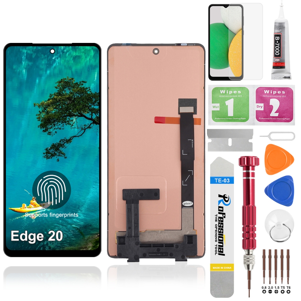 สําหรับ Motorola Moto Edge 20 จอแสดงผล LCD Edge 20 Lite Edge 20 Pro Touch Screen Digitizer