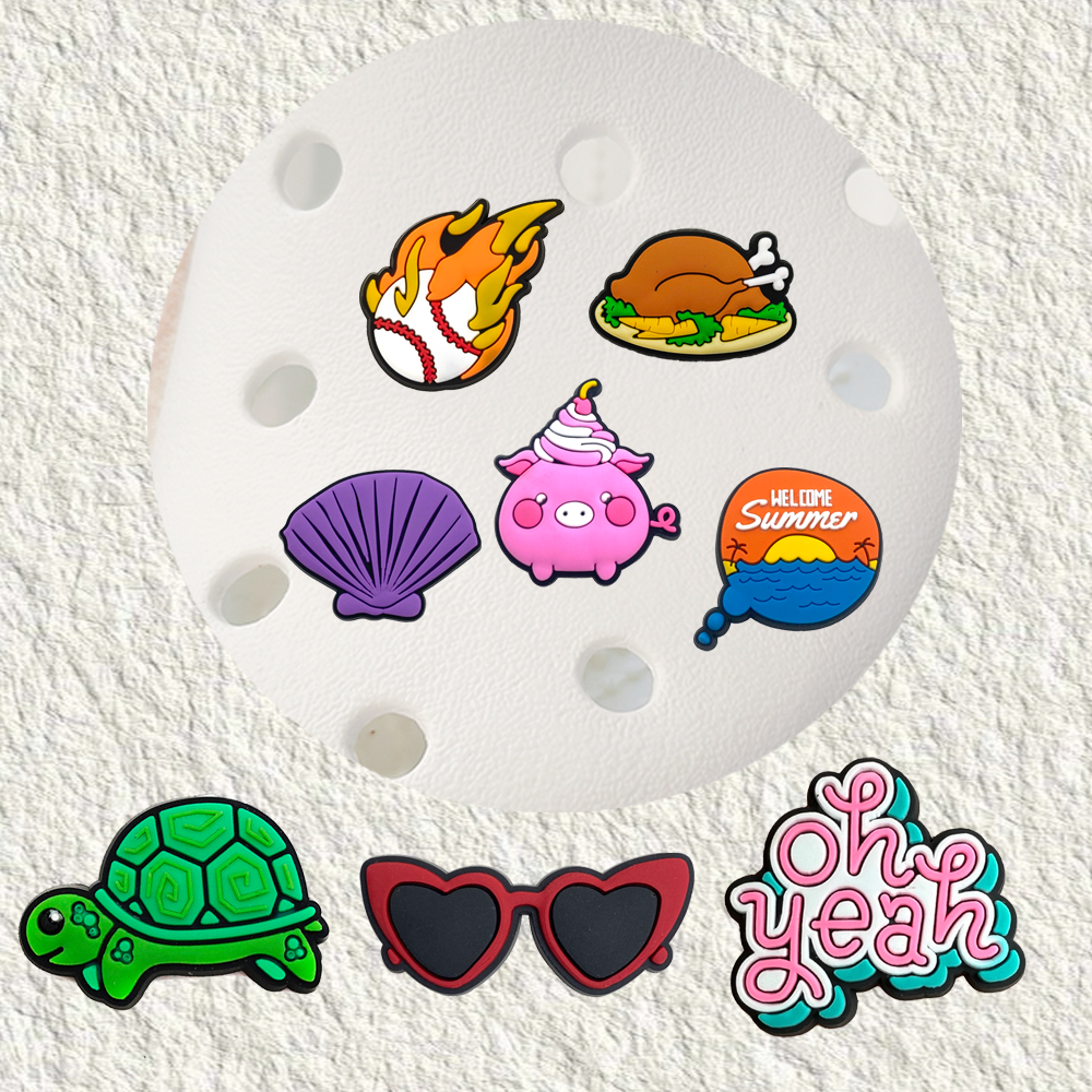 MEIDJ อุปกรณ์เสริมรองเท้า ชาร์มและแว่นตามินเนี่ยน สำหรับตกแต่งรองเท้าแตะ