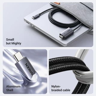 UGREEN สาย USB C to HDMI (4K@60Hz) Type C to HDMI Adapter Thunderbolt 4/3 to HDMI for Home Office เข้ากันได้กับ iPhone 16 Pro Max Plus, MacBook Pro