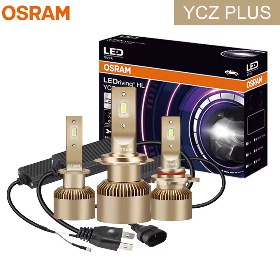 OSRAM OSRAM LED H1 H4 H7 HB3 HB4 LED YCZ PLUS หลอดไฟรถยนต์ 25W H8 H11 H16 HIR2 6,000K สีขาว LED ไฟหน
