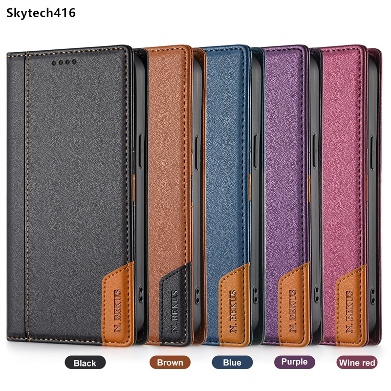 สําหรับ Iphone 13 14 15 16 16E 17 17E Air Pro Plus Max เคสหนังพลิกคุณภาพสูงช่องเสียบการ์ดวงเล็บกระเป๋าสตางค์ฝาครอบปลอก