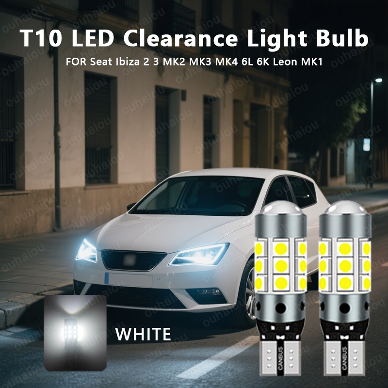 2pcs สําหรับที่นั่ง Ibiza 2 3 MK2 MK3 MK4 6L 6K Leon MK1 1M 1P Toledo Inte Altea Alhambra LED Cleara