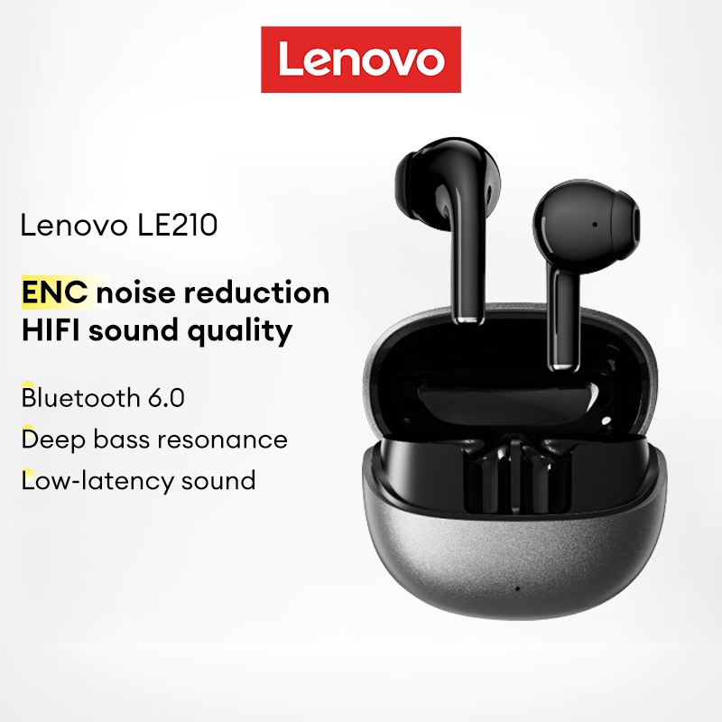 Lenovo LE210 หูฟังบลูทูธไร้สายแบบอินเอียร์ ให้เสียงสูงและเสียงต่ำคมชัด พร้อมระบบลดเสียงรบกวน