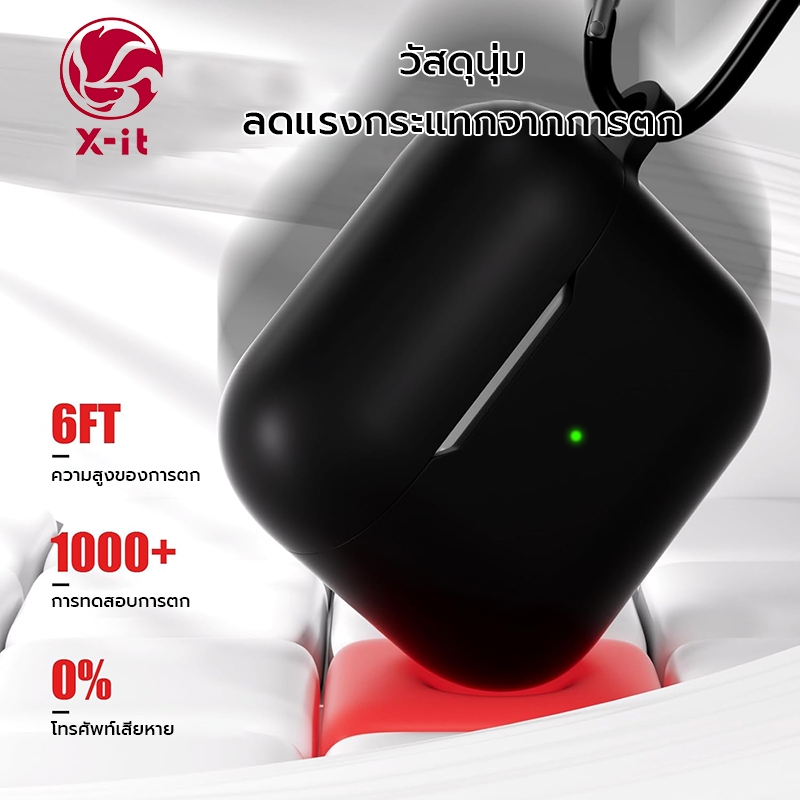 เคสซิลิโคนสําหรับ แอร์พอด 4 3 2 มือโปร 2| ฝาครอบหูฟังกันกระแทกสําหรับ AirPods 4th 3th 2th Generation - รูปที่ 2