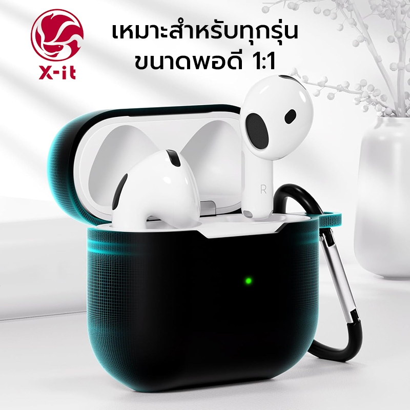 เคสซิลิโคนสําหรับ แอร์พอด 4 3 2 มือโปร 2| ฝาครอบหูฟังกันกระแทกสําหรับ AirPods 4th 3th 2th Generation - รูปที่ 3