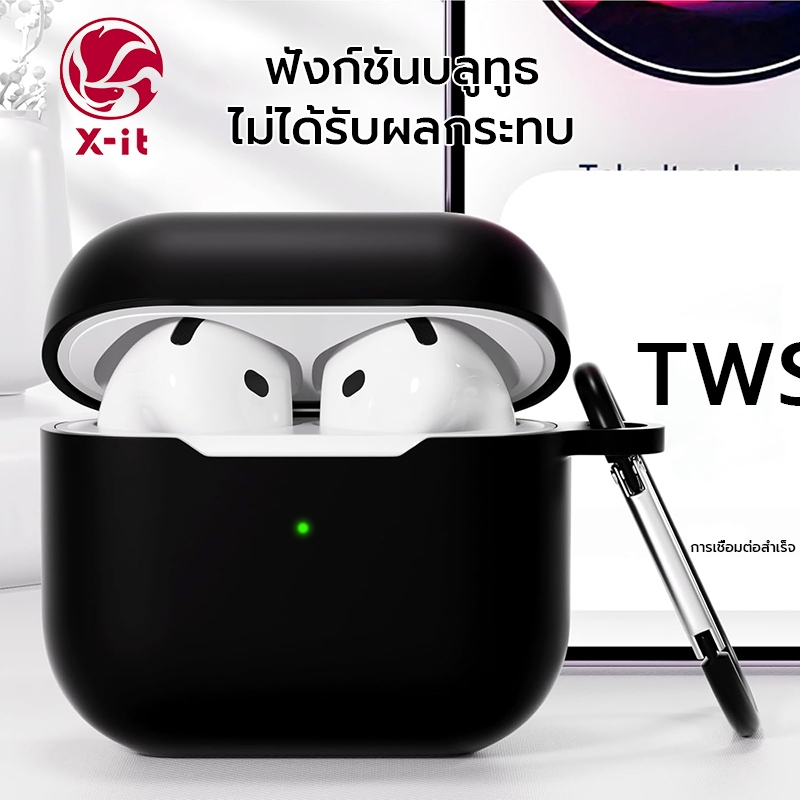 เคสซิลิโคนสําหรับ แอร์พอด 4 3 2 มือโปร 2| ฝาครอบหูฟังกันกระแทกสําหรับ AirPods 4th 3th 2th Generation - รูปที่ 4