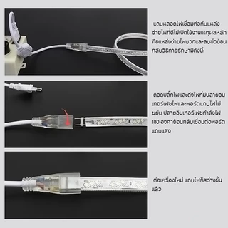 [COD] อะแดปเตอร์ไฟ 220V ใช้สำหรับเชื่อมต่อสายไฟนีออน Flex 2835 แถบแสง