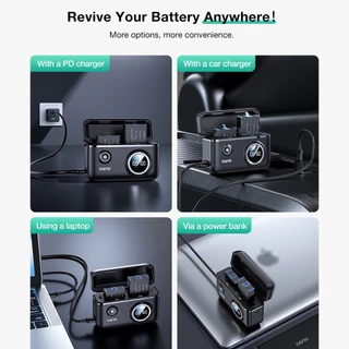 LLANO เครื่องชาร์จแบตเตอรี่กล้อง Dual Slot จอแสดงผลดิจิตอลพร้อมฟังก์ชั่นจัดเก็บข้อมูลการ์ด SD สําหรับ NP-W126s, FZ-100, NP-FW50