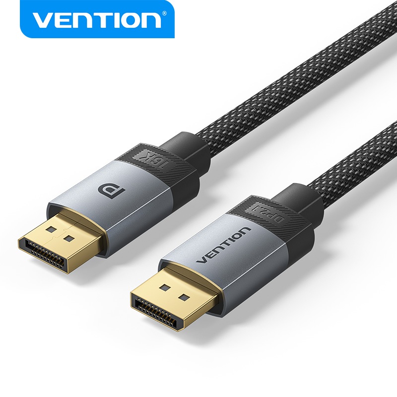 Vention DisplayPort 2.1 สาย 16K Ultra HD 80Gbps 240Hz สายเคเบิลสําหรับเล่นเกมสําหรับพีซีจอภาพ