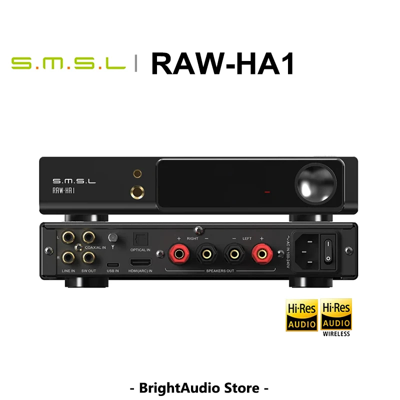 SMSL RAW-HA1 ถอดรหัส Power Amplifier เครื่องชิ้นเดียว DAC ถอดรหัส Power Amplifier 165w