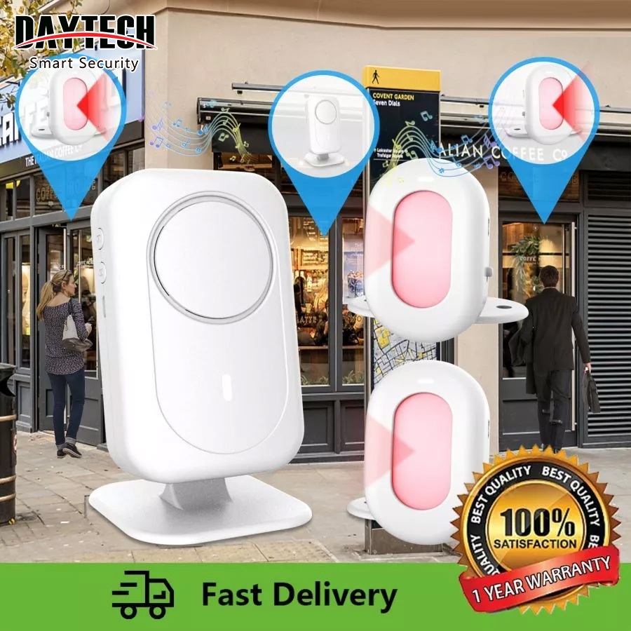 Daytech Sensor Door Bell Entry Rumah สําหรับ Store สัญญาณเตือนอินฟราเรด Siren Safety Alarm สําหรับ h