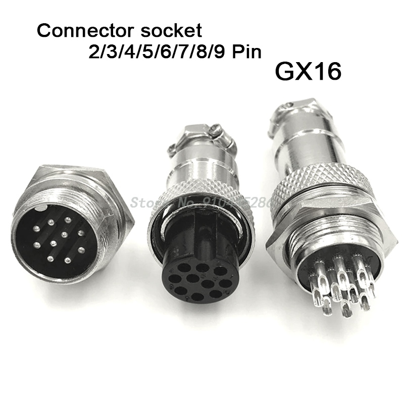 1 ชุด GX16 2/3/4/5/6/7/8/9 Pin ชายและหญิง 16 มม.Ibuw โลหะวงกลมการบิน Connector ซ็อกเก็ตปลั๊ก 2PIN 3PIN 4PIN 5PIN 6PIN BXV