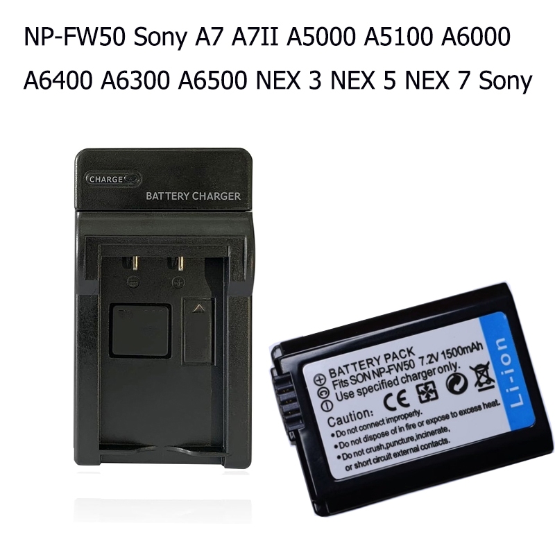 NP-FW50 Sony A7 A7II A5000 A5100 A6000 A6400 A6300 A6500 NEX 3 NEX 5 NEX 7 Sony