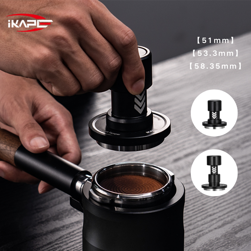 IKAPE V6 แทมเปอร์กาแฟ 30 ปอนด์/15 ปอนด์ แรงคงที่ 51/53/58mm Impact Coffee Tamper เกลียวด้านล่าง