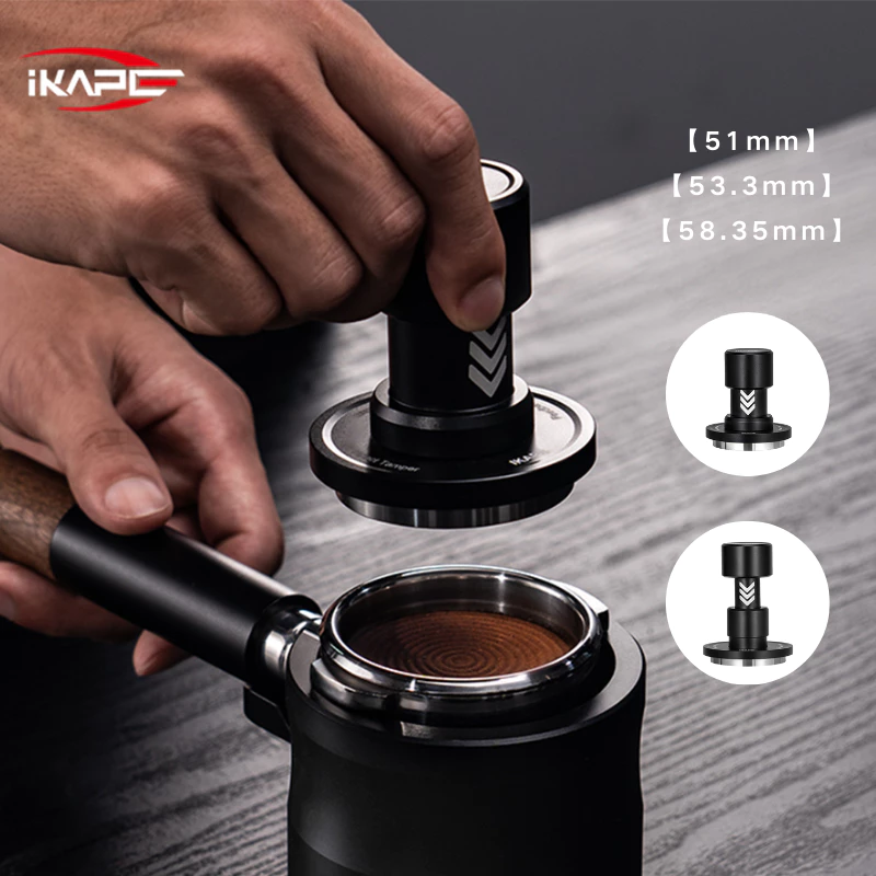 IKAPE V6 แทมเปอร์กาแฟ 30 ปอนด์/15 ปอนด์ แรงคงที่ 51/53/58mm Impact Coffee Tamper เกลียวด้านล่าง