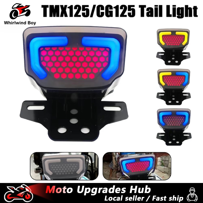 AFFOTOM รถจักรยานยนต์ LED สําหรับ Honda TMX125 CG125 TMX155 ไฟท้ายไฟเลี้ยว 12V