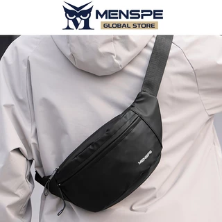 MENSPE กระเป๋าคาดเอวแบบลำลองน้ำหนักเบาสำหรับผู้ชาย กระเป๋าคาดหน้าอกสำหรับเล่นกีฬากลางแจ้งและขี่จักรยาน