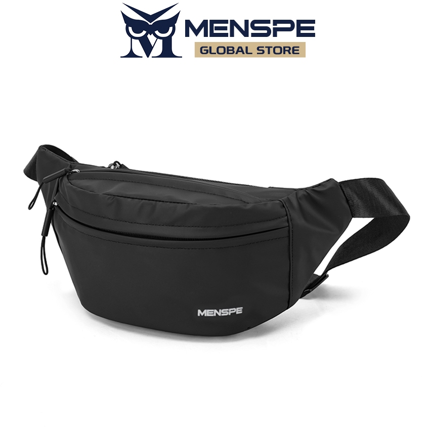 MENSPE กระเป๋าคาดเอวแบบลำลองน้ำหนักเบาสำหรับผู้ชาย กระเป๋าคาดหน้าอกสำหรับเล่นกีฬากลางแจ้งและขี่จักรยาน