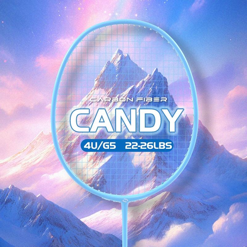 ไม้แบดมินตัน SALYWEE Candy 4U T600 ผลิตจากคาร์บอนไฟเบอร์คอมโพสิต Pre-ยืด 24-28LBS เพลารีบาวด์เร็ว ไม้แบดมินตันลดแรง เหมาะสําหรับผู้เริ่มต้น