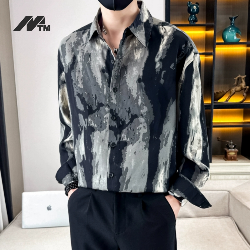 MTMเสื้อเชิ้ตผู้ชาย ดีไซน์เรียบหรู ใส่สบายทุกโอกาส Early Autumn Trendy Guy Steps OutLOOK NEW FASHION