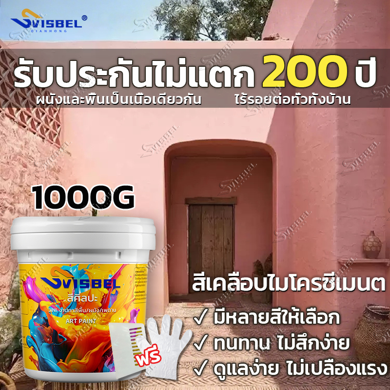 👍ได้มาตรฐาน A+​​👍สีอีพ็อกซี่ 4 in 1 ไมโครซีเมนต์ สีศิลปะ สำหรับพื้นและผนัง ไร้รอยต่อทั่วทั้งบ้าน อเนกประสงค์ สีทาพื้นปูนทรายสีสัน สีเคลือบไมโครซีเมนต์