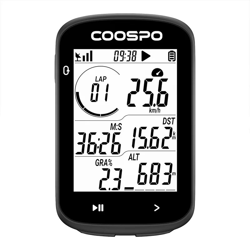 COOSPO CS300 จักรยานคอมพิวเตอร์ GPS จักรยาน Speedometer เครื่องวัดระยะทาง 2.6 นิ้วขี่จักรยานนาฬิกาจั