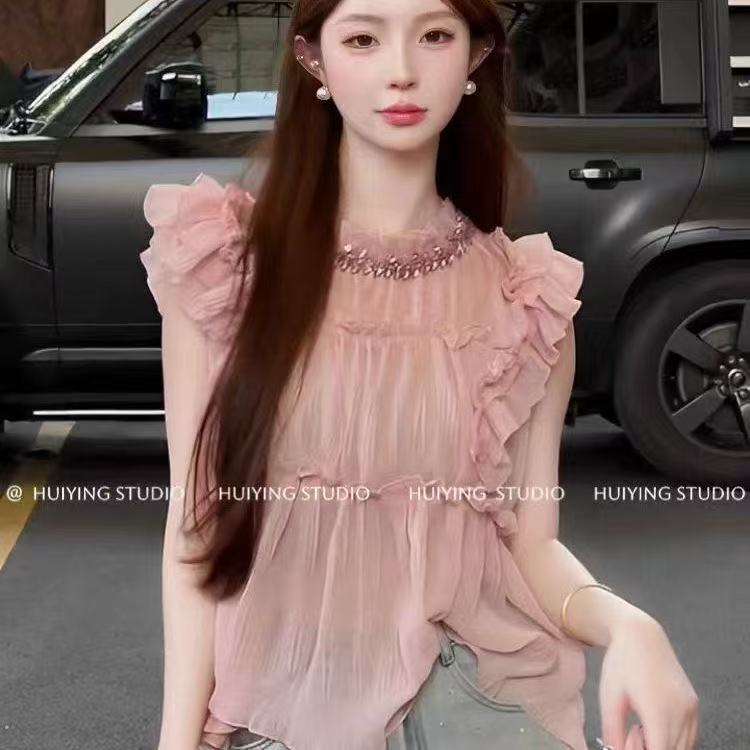เสื้อแขนกุดสไตล์เกาหลี ทรงคล่องตัวสำหรับสุภาพสตรี