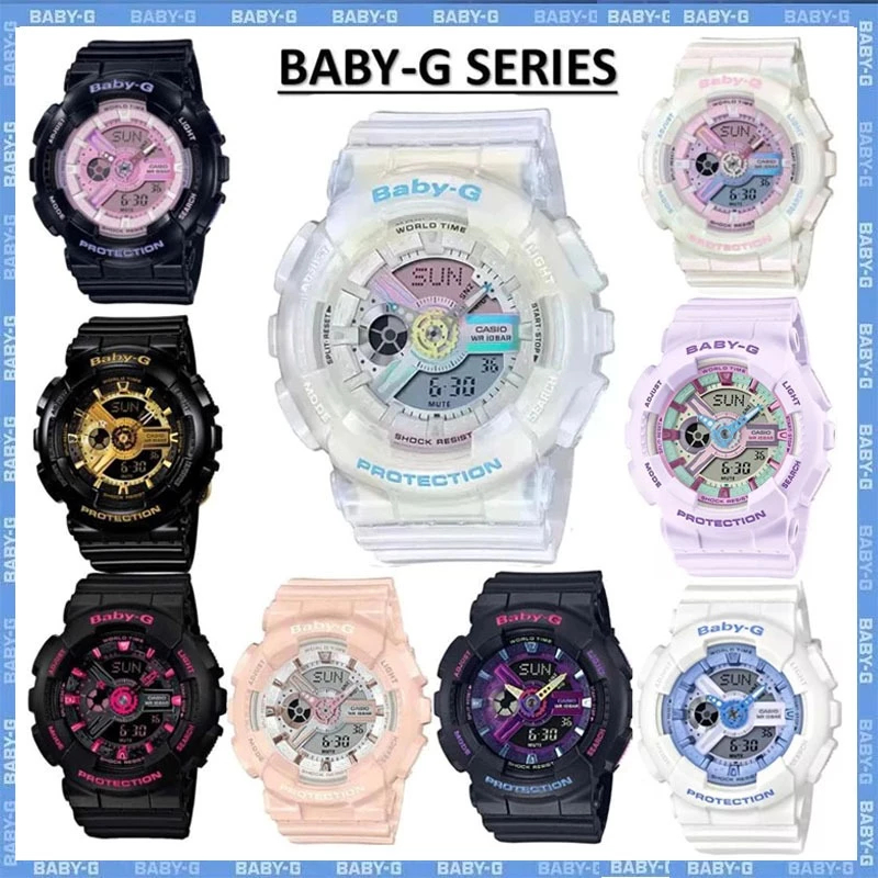 G-SHOCK BABY-G นาฬิกาผู้หญิง 100% เด็กและเด็กหญิง Dual Display กีฬานาฬิกาดิจิตอลอะนาล็อกนักเรียน Jam
