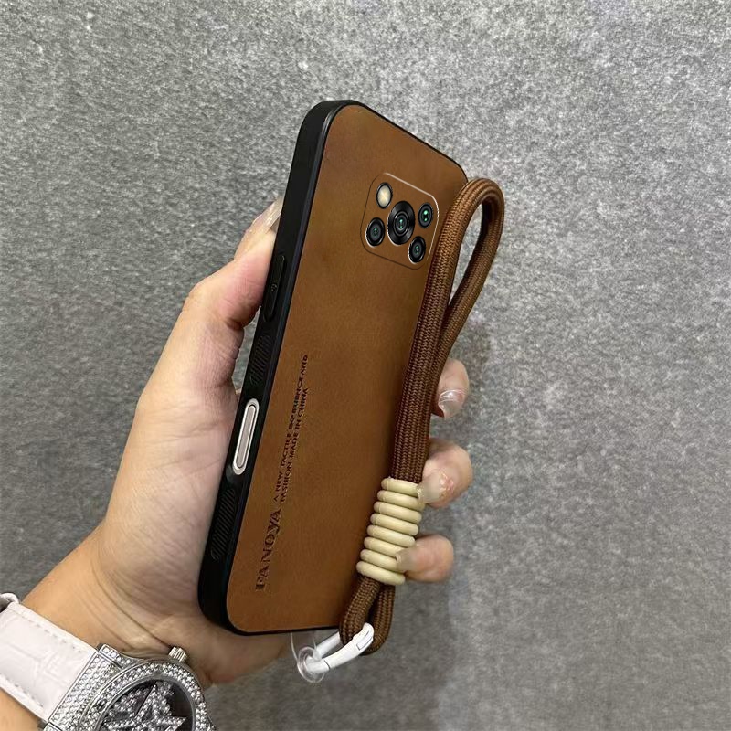 เคส เคสสําหรับ XIAOMI POCO X3 PRO POCO X3 NFC POCO X3 เคสโทรศัพท์หนังกันลื่นกันกระแทกพร้อมสายคล้องขอบนุ่มและเชือกเส้นเล็ก YBPSKS01