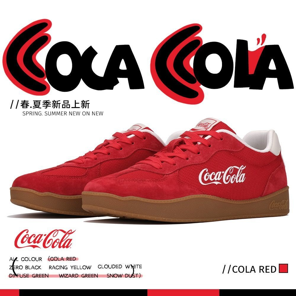 Coca-Cola/Coca-Cola 2025 รองเท้าผู้ชายย้อนยุคใหม่ฤดูร้อน Breathable Casual กีฬารองเท้าฝึกซ้อมเยอรมัน