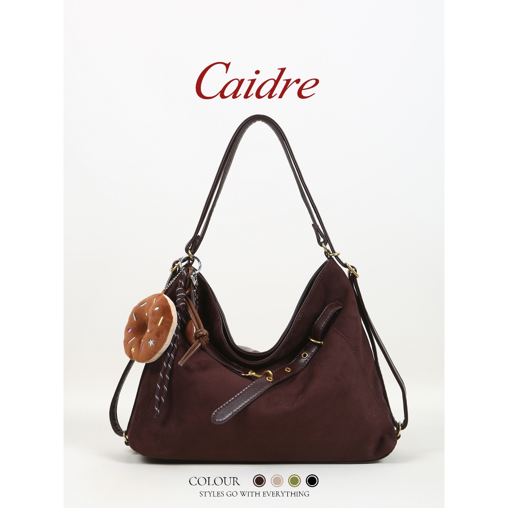 Caidre กระเป๋าถือข้างไหล่และสะพายหลังสำหรับผู้หญิง ขนาดใหญ่ ความจุเยอะ