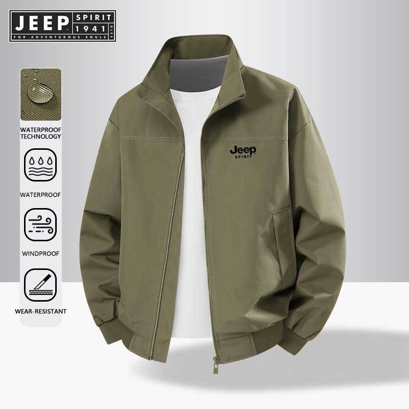แจ็คเก็ต JEEP SPIRIT 1941 ESTD Meishi สำหรับฤดูใบไม้ผลิและฤดูใบไม้ร่วง ออกแบบเป็นพิเศษด้วยพอร์ตลมหลวม