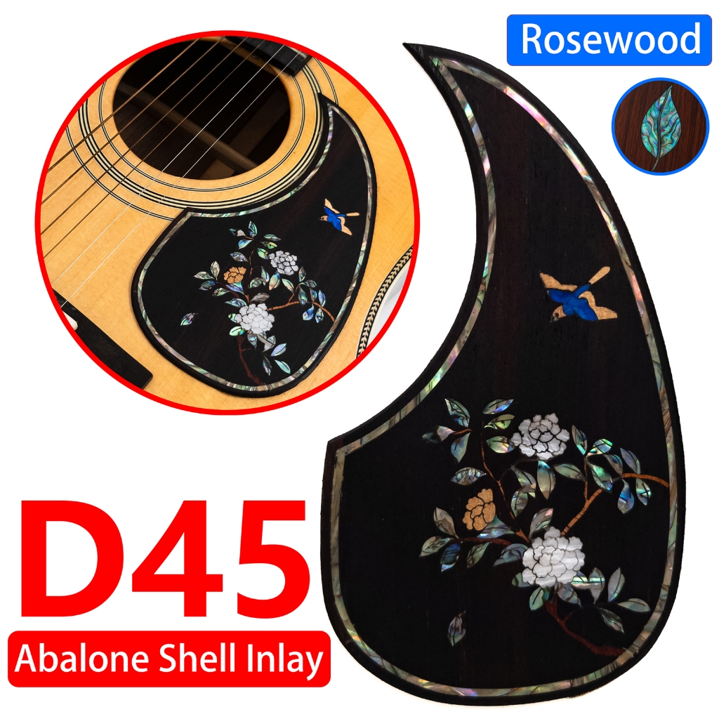 Acoustic Guitar Pickguard Bird Abalone Inlaid สําหรับกีตาร์โปร่ง Martin D45