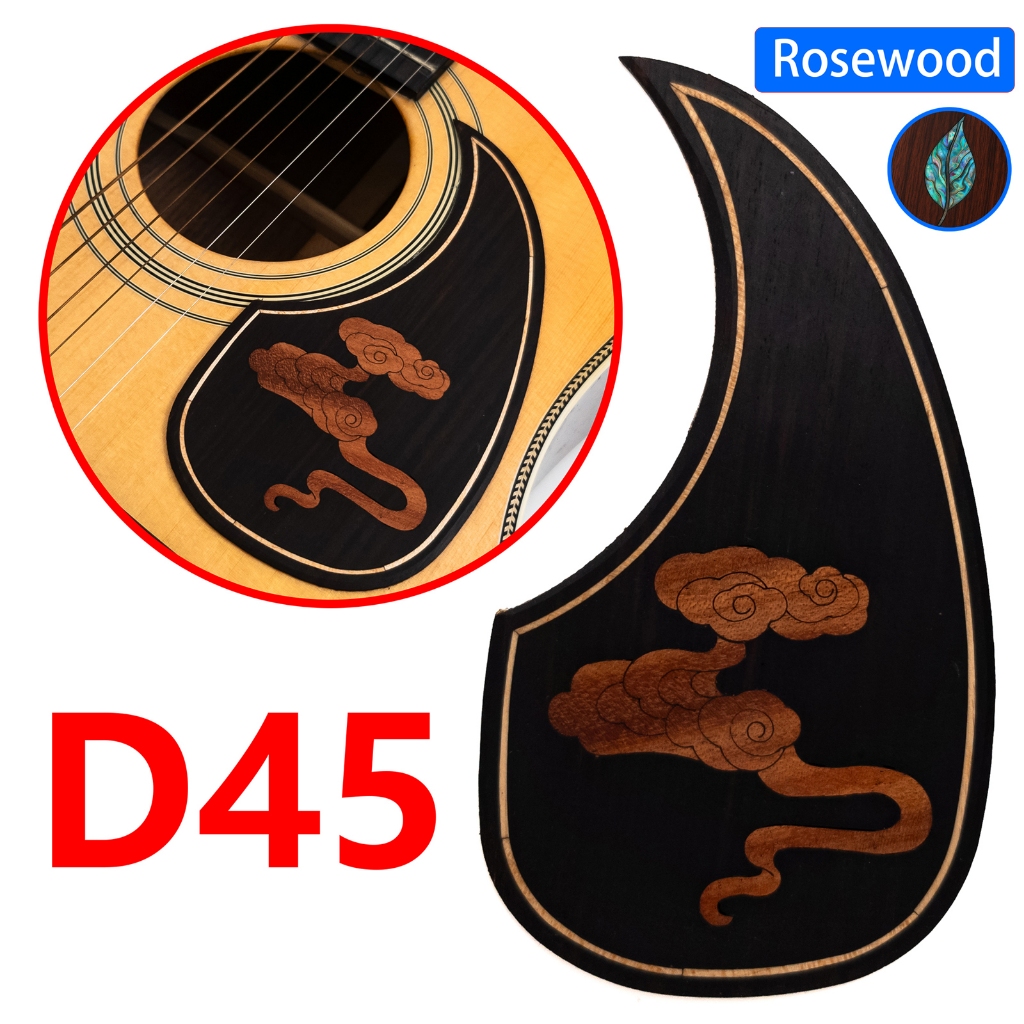 Martin D45 Acoustic Guitar Pickguard ไม้เนื้อแข็งเมฆมงคลอุปกรณ์เสริมระดับมืออาชีพ
