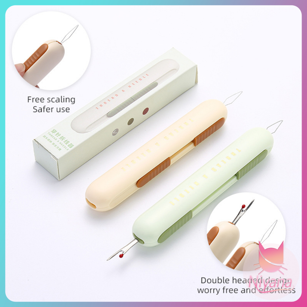 NY 1 ชิ้น 2-in-1 ครัวเรือนเข็มและด้าย Remover เครื่องและอุปกรณ์เย็บผ้า Trunkorn ร้อยเข็มเครื่องหลายในครัวเรือน - รูปที่ 6