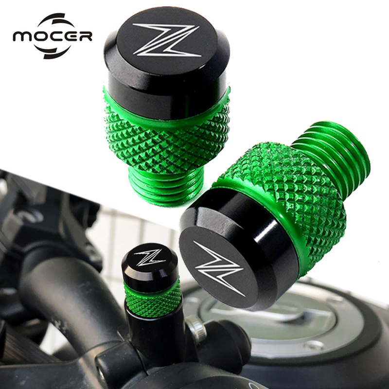 Mocer สําหรับ Kawasaki Z900 Z750 Z650 Z800 Z1000 Z400 Z1000SX Z900RS Z250 Z300 กระจกรถจักรยานยนต์ปลั๊กสกรูหมวกกระจกฝาครอบ