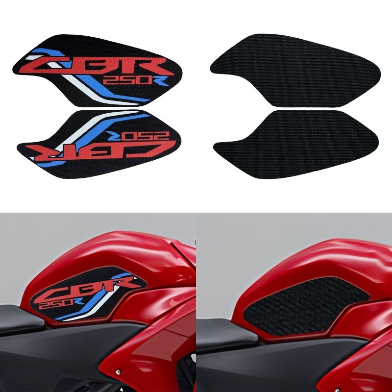 สําหรับ Honda CBR250R CBR300R CBR400R 2010-2016 ถังน้ํามันเชื้อเพลิงสติกเกอร์กันลื่นถังน้ํามันเชื้อเพลิงรอยขีดข่วนทนเข่า pad