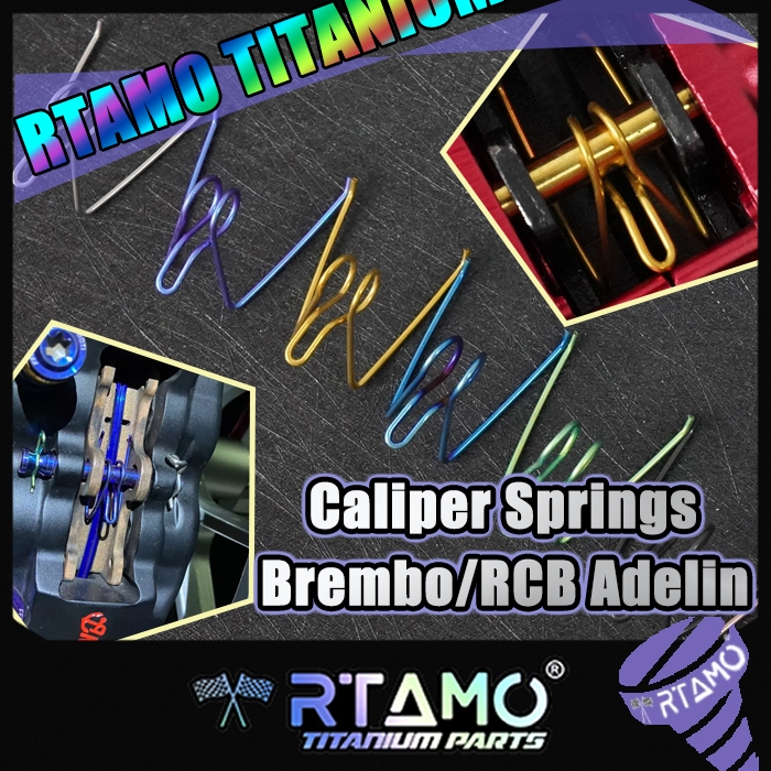 RTAMO ไทเทเนียม Gr5 คาลิปเปอร์แผ่นสปริง Brembo 2P CNC 2P RCB Nissin Adelin Frando 2P