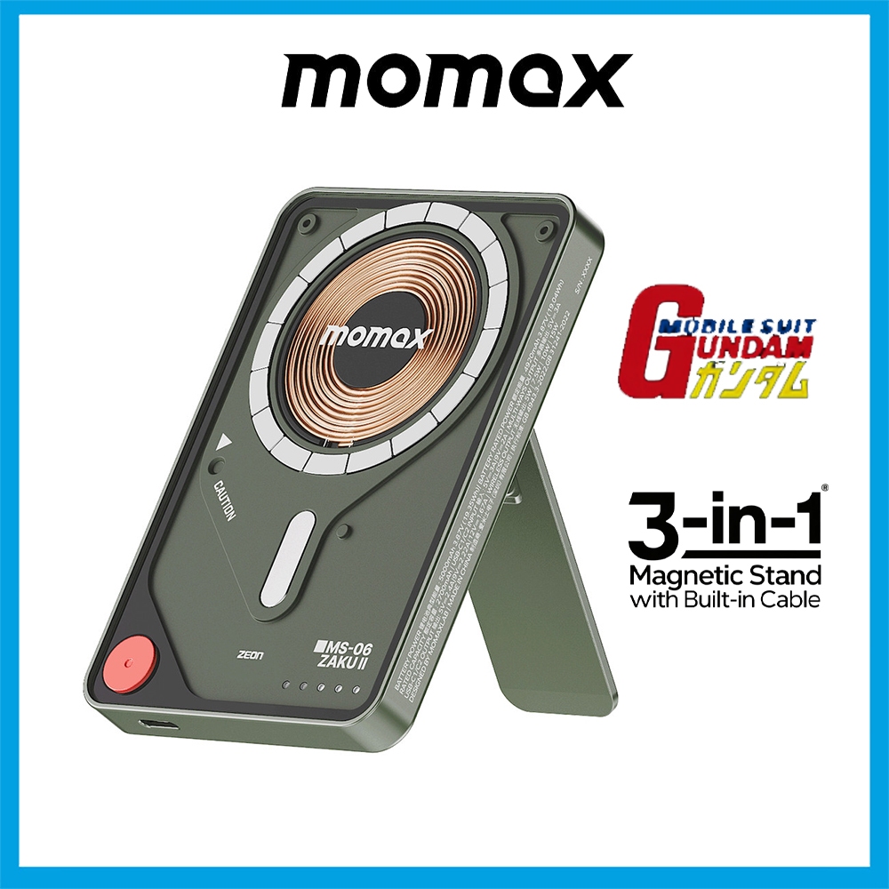 Momax 1-Power X Pro Magnetic Wireless Power Bank 5000Mah พร้อมสาย Usb-C ในตัว