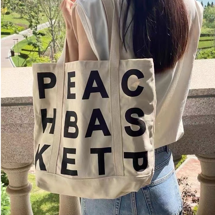กระเป๋าผ้าใบย้อนยุคญี่ปุ่น ขนาดใหญ่ ดีไซน์คลัสมิค