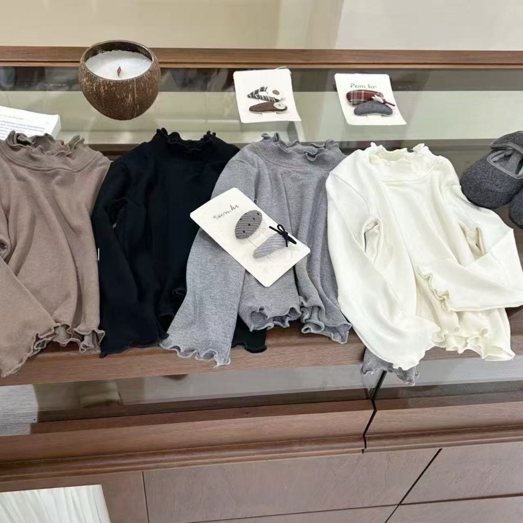 เสื้อยืดแขนยาวสำหรับเด็ก สไตล์ใหม่ฤดูใบไม้ร่วง ใส่คู่กับอะไรก็ดี