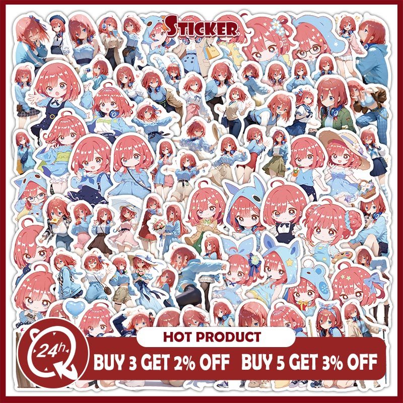 103PCS Nakano Miku สติกเกอร์อะนิเมะ Quintessential Quintuplets สติกเกอร์การ์ตูนกันน้ํา
