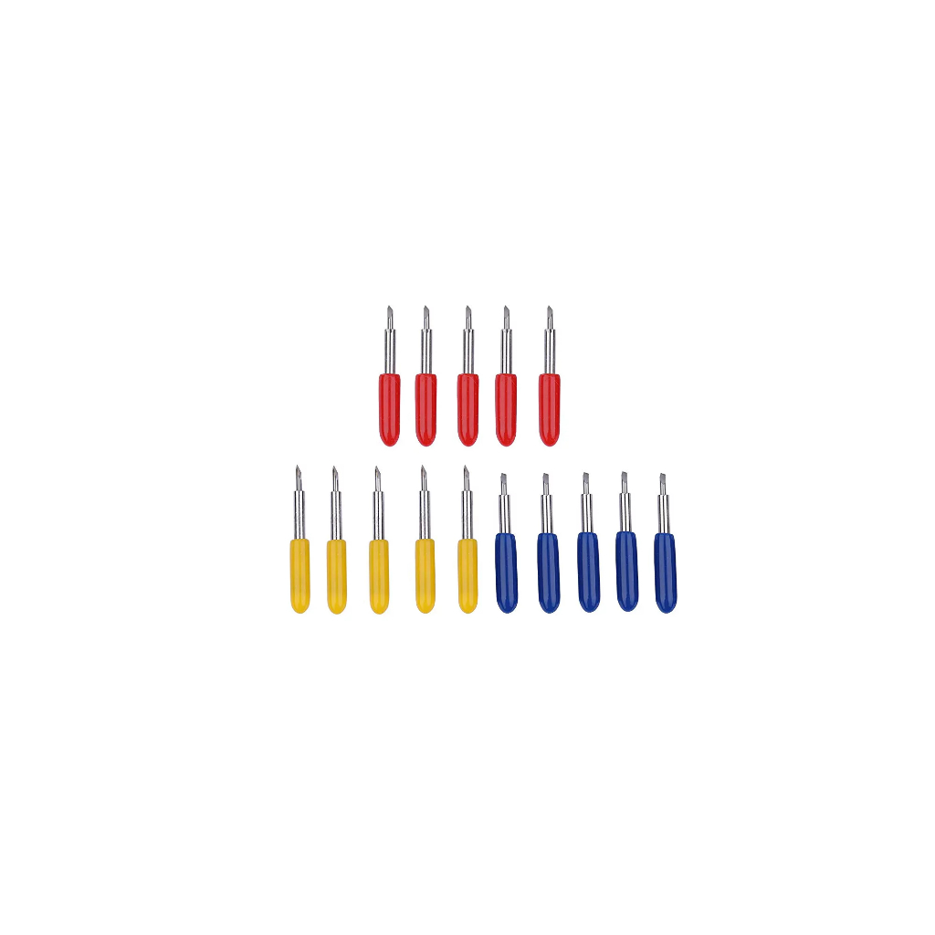 15 ชิ้นใบมีดทดแทนสําหรับ Cricut Explore Air 2 เครื่องตัดไวนิล, 30/45/60 องศาใบมีดตัดสําหรับ Cricut