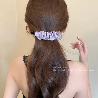 กิ๊บยึดผมทรงหางม้าแบบ.VERTICAL ออกแบบใหม่จากผ้าซาตินฝรั่งเศสรองความละเอียดอ่อน