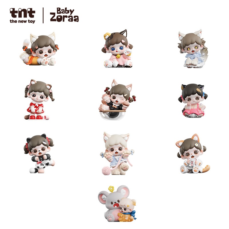 TNTSPACE Zoraa Meow Cat Face Mini Series Figures Blind Box Figure ฟิกเกอร์ กล่องสุ่ม ของเล่น โมเดล ของขวัญ (ทั้งชุด)